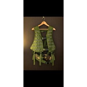 U.S. Military Sds Brand Woodland Camo Molle I Load Bearing Vest w/ Utility Belt